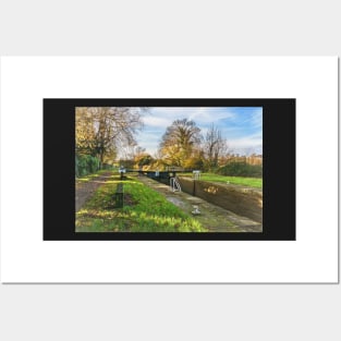 Hungerford Lock in Autumn as Digital Art Posters and Art